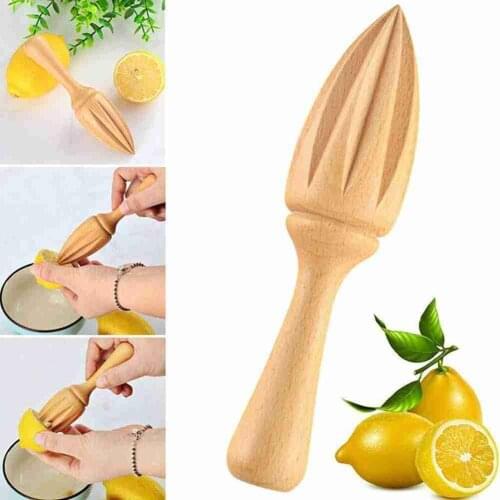 Wooden Lemon Squeezer Hand Press Manual Juicer Fruit Orange Juice Extractor Reamers Ten-corner Design Home Kitchen Tool