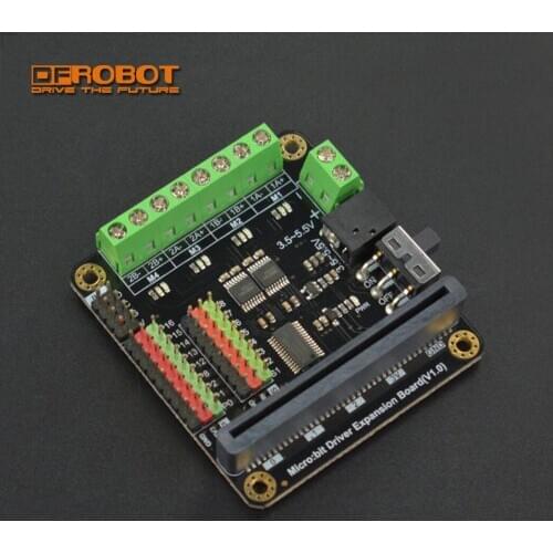 DFRobot Micro:bit Microbit Driver driving controller/Expansion Board with 4-way Motor drives + 8-way servo interfaces for kids