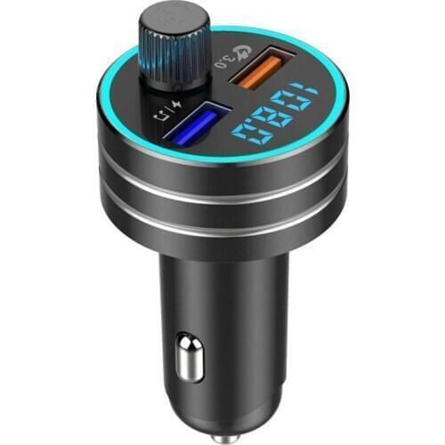 Double USB Fast Charging Bluetooth MP3 Player with LED Light Display Cigarette Lighter Type Car MP3 for Car Dual USB Charge