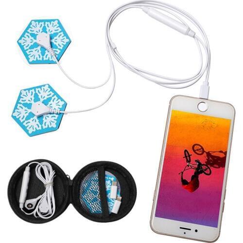 EMS Pulse Massager Phone Control Massage with 2 Gel Patches 6 Modes 8 Levels Whole Body Massage Relaxation Pain Relief