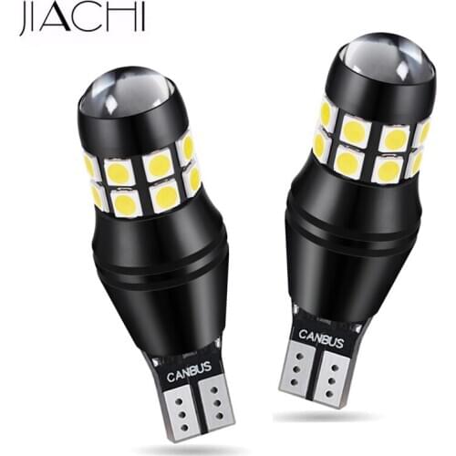 JIACHI 100pcs T15 LED T16 W16W 921 3030SMD 20Chips Canbus OBC Error Free Backup Light Reversing Lighting 1200LM White DC 12-24V
