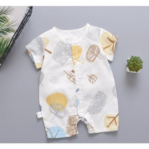 2021 Summer baby clothes Short Sleeved Baby Romper Cotton Newborn Body Suit Baby Pajama Boys Animal Little bear Rompers