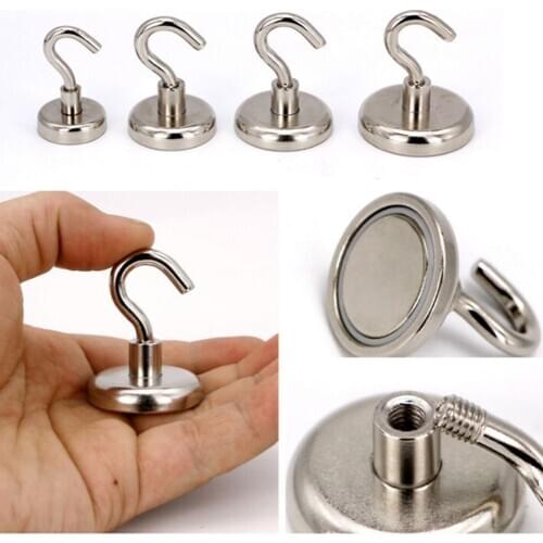 Strong Magnetic Hooks Heavy Duty Wall Hooks Hanger Key Coat Cup Hanging Hanger for Home Kitchen Storage Organization