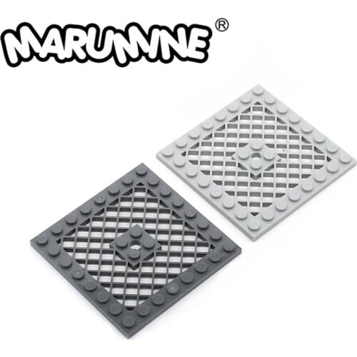 Marumine MOC Bricks Particles 4151 Plate Modified 8x8 with Grille Grid Special Board Compatible Building Blocks Bulk Accessories