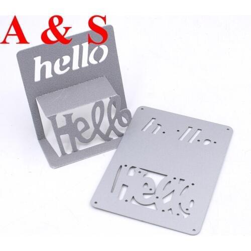 D06 METAL CUTTING DIES 3D Hello Scrapbook card invitation paper craft party decor embossing stencil cutter