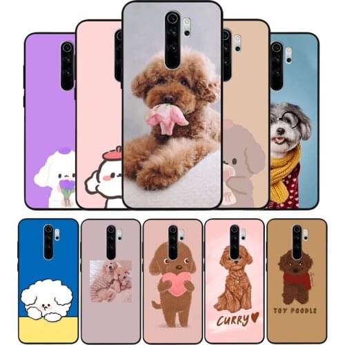 Lovely Teddy dog Black TPU Silicone Soft Phone Case For Redmi 4A 4X 7A 5 Plus 6 Pro NOTE 9 7 8 5 Pro 4 6