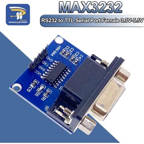 10PCS MAX3232 RS232 to TTL Serial Port Converter Module Female DB9 Connector MAX232 Flashing Board For Arduino