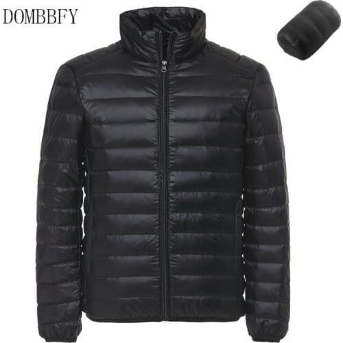 Autumn Winter Down Jacket Men Casual Ultra Light Parka Coat Portable Outwear Windproof White Duck Down Jacket Overcoats 5XL 6XL