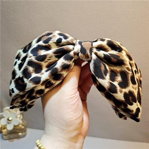 New Exaggerated Leopard Bow Barrettes For Women Hair Clip Girls Hairpin Korean Ponytail Clip Hairgrip Hair Accessories Headdress