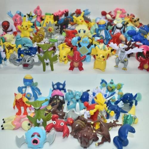Pokemon Anime Doll Figure Toys Kids 80pcs No Repeat Action Figure Collectibles