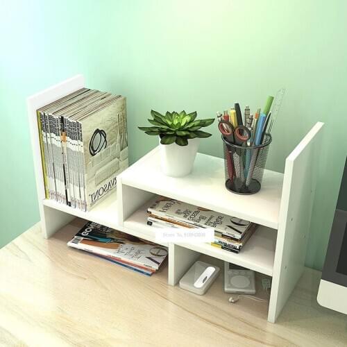 Adjustable Bookshelf Desktop Combination Shelf Simple Student Dormitory Bookshelf Bookcase Desk Tabletop Storage Shelf