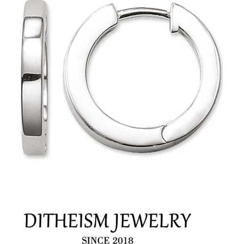 Creole Hinged Hoop Earrings, 2018 New Hot Fashion Jewelry Classic Round 925 Sterling Silver Gift For Women