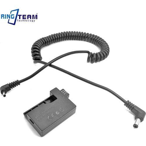 Spiral 5525 to ACK-E5 Power Cable + LP-E5 DR-E5 DC Coupler for Canon EOS Rebel XSi XS 450D 500D 1000D Kiss F X2 X3 T1i Cameras