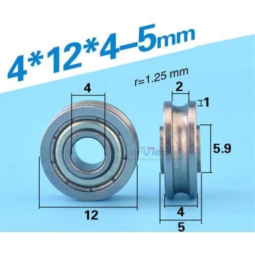 SWMAKER 10pcs 4*12*4mm bearing wheel, U groove, 604UU pulley roller, 604zz steel wire wheel, lifting wheel, very mute