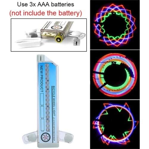 32 Pattern Bike Light Wheel Light Double Display Flash Safe Wheel Warning Lights LED Bicycle Spoke Lamp Night Cycling Accessorie