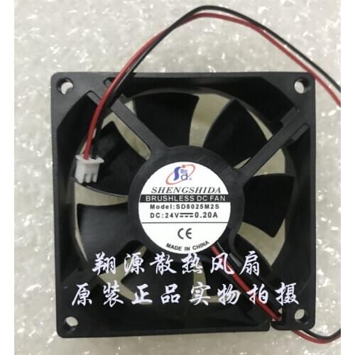 SHENGSHIDA SD8025M2S Server Cooling Fan DC 24V 0.20A 80x80x25mm 2-wire