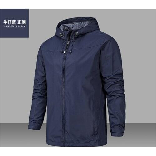 Brand New Waterproof Hooded Jacket Windbreaker Men 2021 Spring Casual Windproof Jacket Coat Outdoor Warm Sports Jacket Men