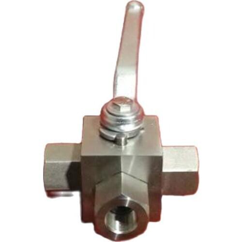 High pressure stainless steel inline check valve 3 way three piece ball valve three way ball valve hread port NPT 1/2