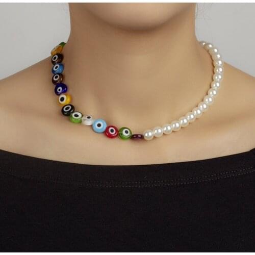 2021 Pearl Necklace for Women Gold Chain Bead Jewelry Choker Statement Necklace Aesthetic Around The Neck Fashion Party Collares
