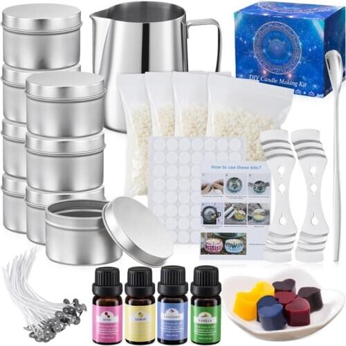 1 Set Scented Candle Making Tool DIY Candle Materials Wax Cup Candle Making Kit