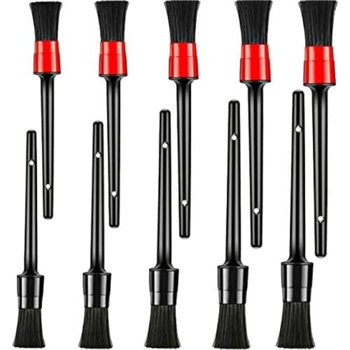 10 Pcs Car Auto Detailing Brush Set Automotive Detail Brushes Air Conditioner Brush for Cleaning Automotive Wheel,Rim