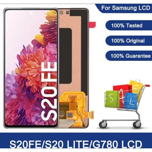 100% Original S20 Lite LCD For Samsung Galaxy S20 FE G780F LCD Display Touch Screen Digitizer For Samsung S20 FE 4G LCD