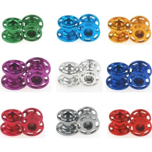 2Pcs Homemade 13-12mm Double Aluminum Rollers 15398/94945 Lightweight Hollow Guide Wheels Spare Parts for Tamiya Mini 4WD Car
