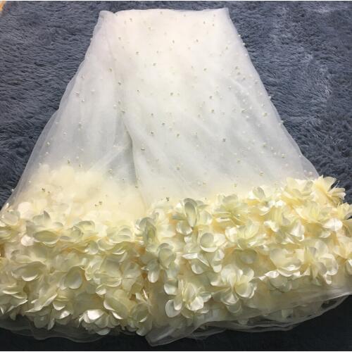 2020 New style French net lace fabric 3D flower African tulle mesh lace fabric high quality african lace fabric M2362 Royal blue