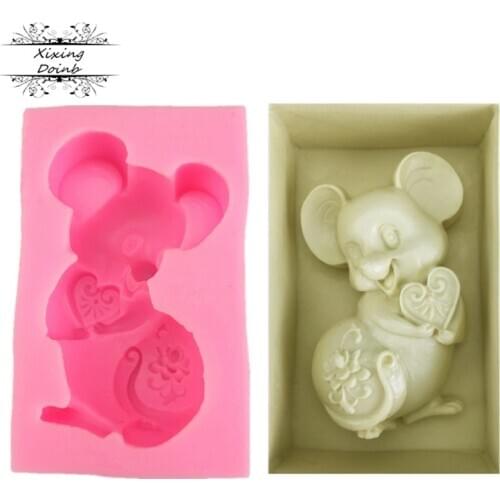 3D DIY twelve zodiac mouse shape silicone mold Kitchen Baking Products chocolate molds mold cake decorating tool