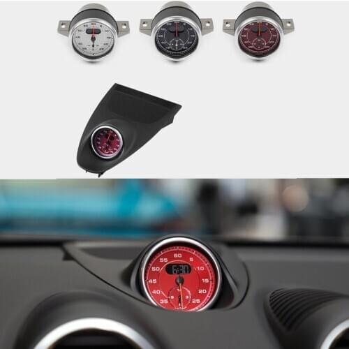 Car Stopwatch compass central console cover for porsche 718 2016-2019 dashboard center clock compass time electronic meter clock