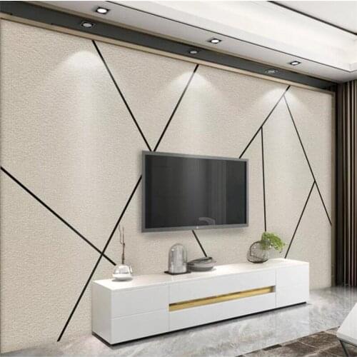 Beibehang Custom wallpaper 3d mural Nordic minimalist personality abstract geometric line square TV wall papers home decor mural