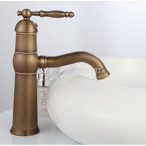 Free shipping brass material bronze finished high quality bathroom hot and cold single lever basin sink faucet tap mixer