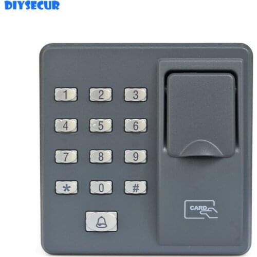 DIYSECUR Biometric Fingerprint Access Control Machine Digital Electric RFID Reader Code Password Keypad System for Door Lock