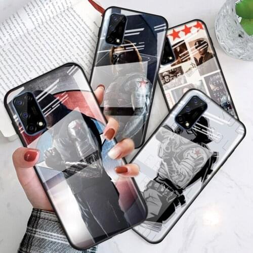 Tempered Glass Cover Marvel Winter Soldier White Wolf For OPPO A9 2020 A52 Find X2 Lite Realme 7 7i 6 5 Pro C3 XT Phone Case