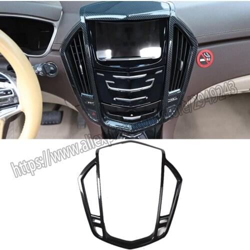 For Cadillac SRX 2010-2016 Console CD Switch Control Panel Trim Carbon Fiber 1pcs