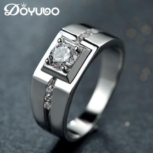 DOYUBO Silver Rings For Men
