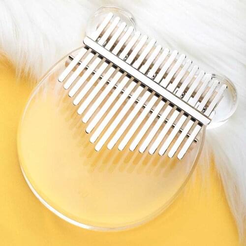 Kalimba Acrylic 17 Key Transparent Thumb Piano Mbira Sanza Kalimba Thumb Fiddle Manual Rainbow Crystal Bear Africa Finger Piano