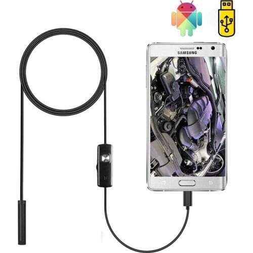 5.5/7.0 mm Endoscope Camera IP67 Waterproof USB Android Flexible Inspection Borescope Camera for Phone PC 6LEDs Adjustable
