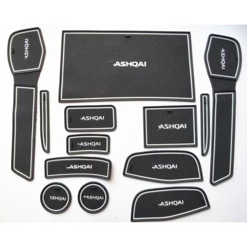 Non-slip Interior door pad cup mat door gate mat for nissan qashqai j11 2014 -2019,13pcs/lot