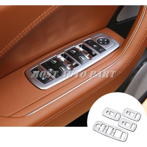 ABS Car Door Armrest Window Switch Cover 4pcs For Maserati Levante 2016-2020 Car accesories interior Car decoration