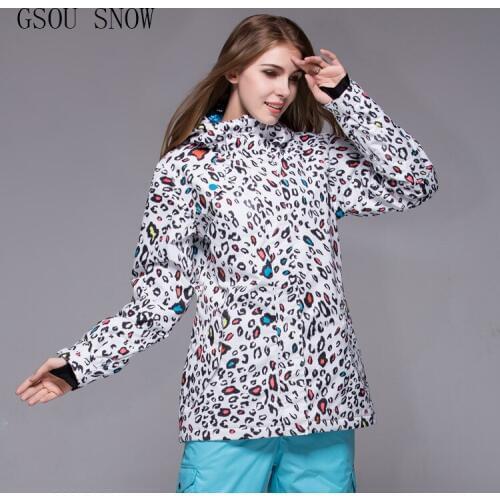 2019 GSOU SNOW New Designer Snowboard Jacket woman Outdoor Hiking and Camping Coat Winter Waterproof Windproof Clothing jacker