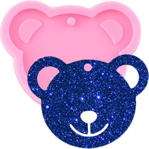 Disney Winnie the Pooh Keychain Silicone Mold Pendant Resin Mold Bear Head Cupcake Fondant Cake Decorating Candy Chocolate Mould