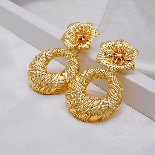 Trendy Yellow Flower Drop Earrings For Women Accessories Earrings Trend Fashion Jewelry 2021
