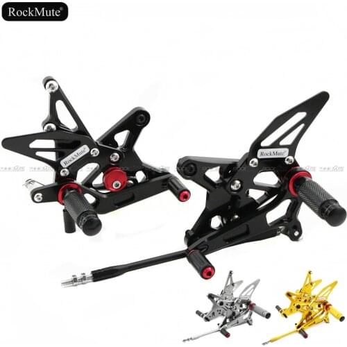 Motorcycle Rearsets For Kawasaki ZX-6R ZX6R Ninja ZX636 2019-2020 Adjustable Footrest Shift Lever Brake Pedal Foot Pegs Rear Set