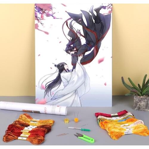 Mo Dao Zu Shi Printed Canvas 11CT Cross-Stitch DIY Embroidery Kit DMC Threads Knitting Painting Handicraft Craft Counted