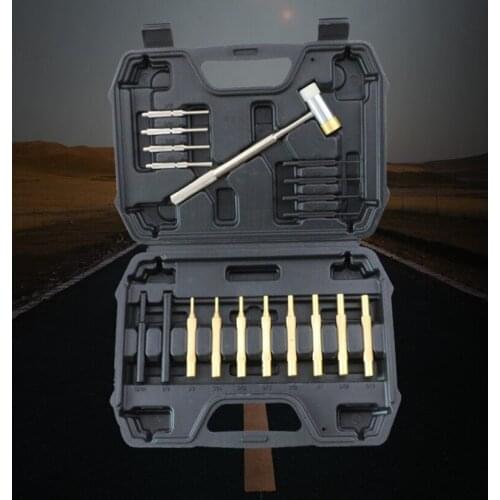 Gunsmith Punch Set and Hammer with Brass, Hollow, Steel, Plastic Punches, Brass Punch for Gunsmithing Maintenance
