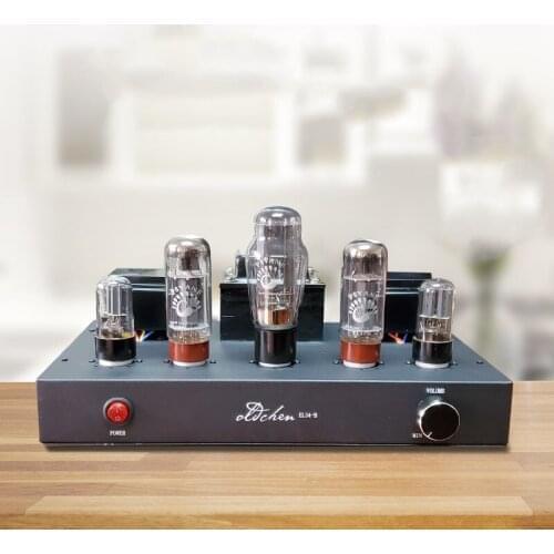 The Latest LaoChen EL34 Tube Amplifier HIFI Single-Ended Class A handmade Black Bluetooth 5 Amplifier OC34 Oldchen