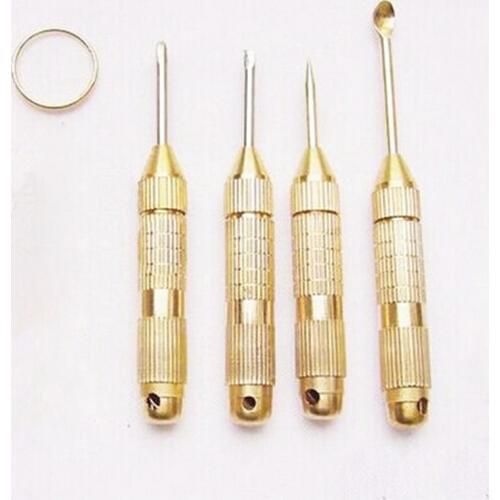 1Set Portable 4in1 Multi Tool Set Cross Screwdrivers Ear Pick Ear Cleaners Keychain Health Care Tools Kit Set