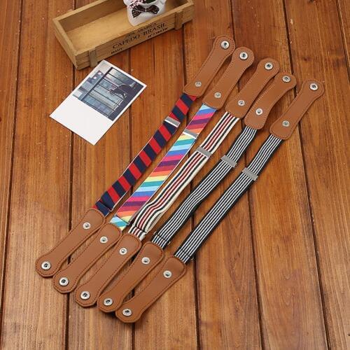 SANWOOD Child Kids Boy Girl Buckle Free Adjustable Elastic Waist Belt Striped Waistband cinturon mujer ремень женский 2020