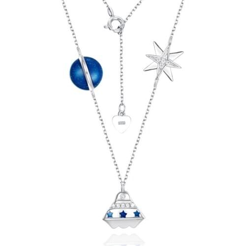 S925 Sterling Silver Starry Necklace for Women